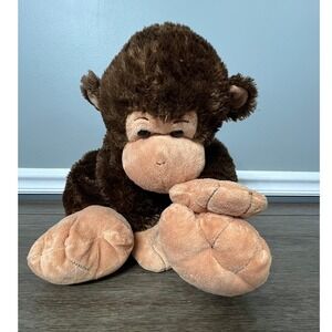 Vintage ToysRus Plush Monkey Stuffed Animal Brown Super‎ Soft Cuddly Toy